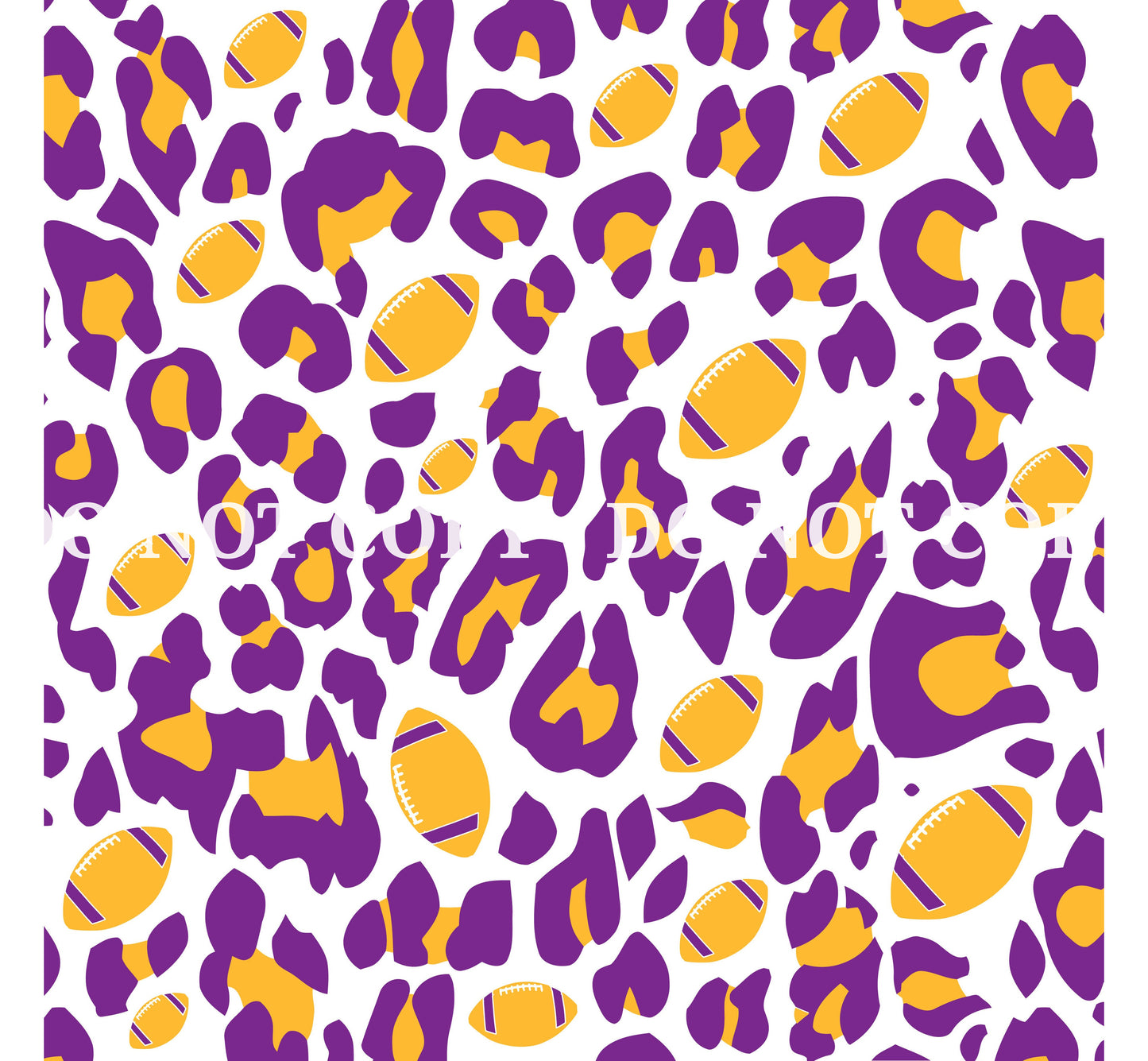 LEOPARD FOOTBALL PRINT - PURPLE AND YELLOW 9