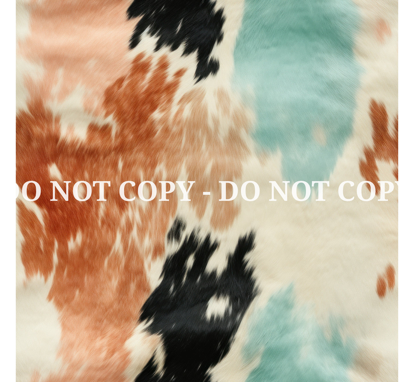 PEACH AND MINT COWHIDE - MULTIPLE VARIATIONS