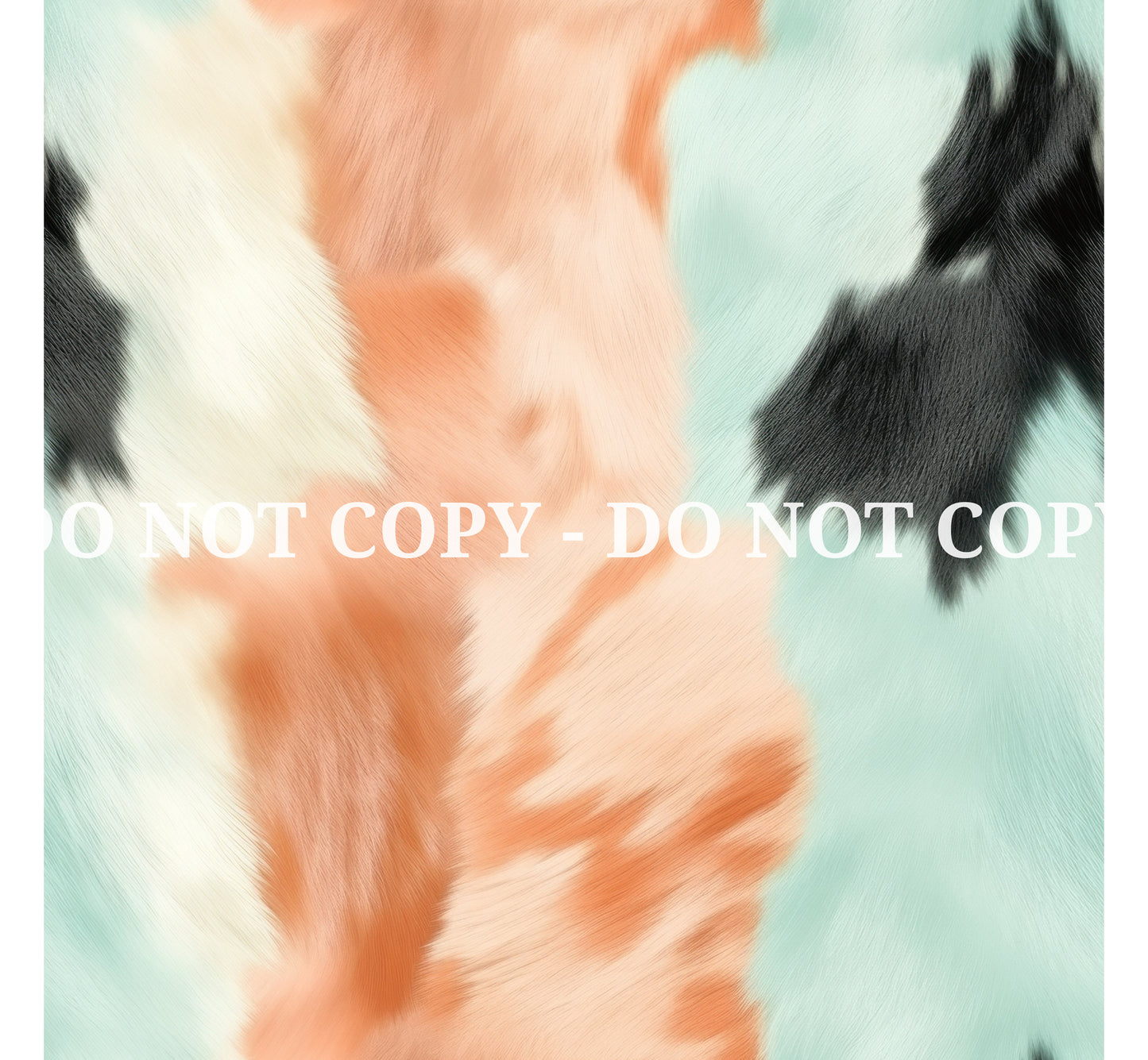 PEACH AND MINT COWHIDE - MULTIPLE VARIATIONS