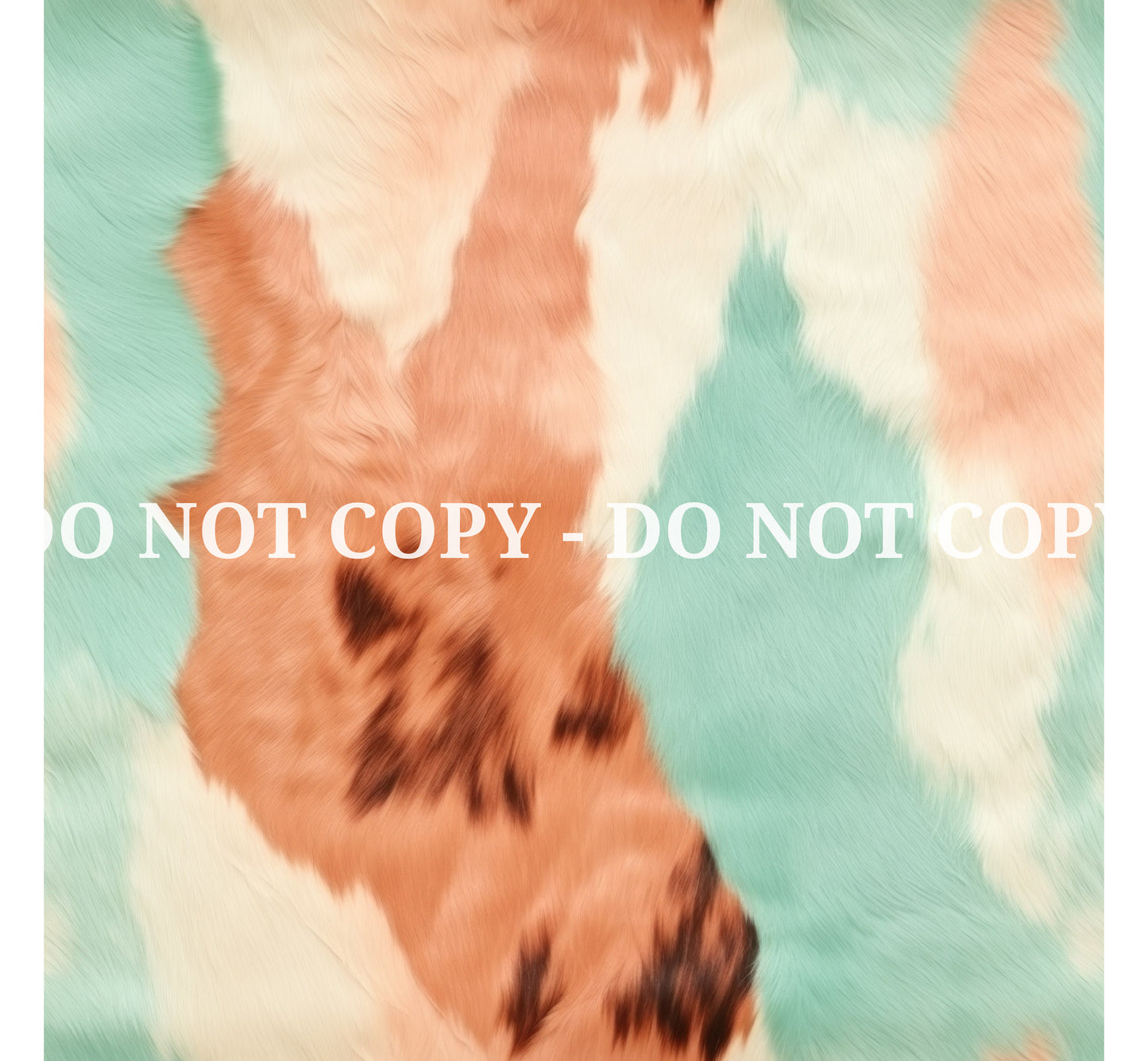 PEACH AND MINT COWHIDE - MULTIPLE VARIATIONS