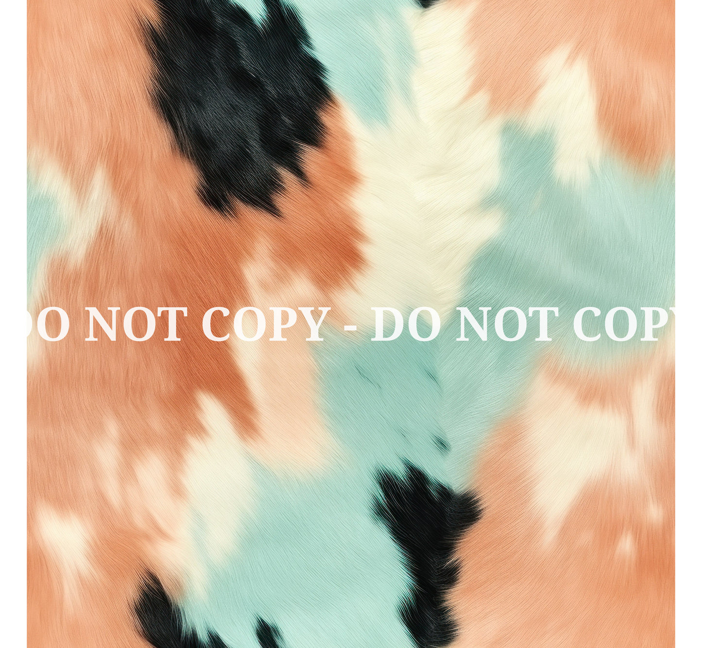 PEACH AND MINT COWHIDE - MULTIPLE VARIATIONS