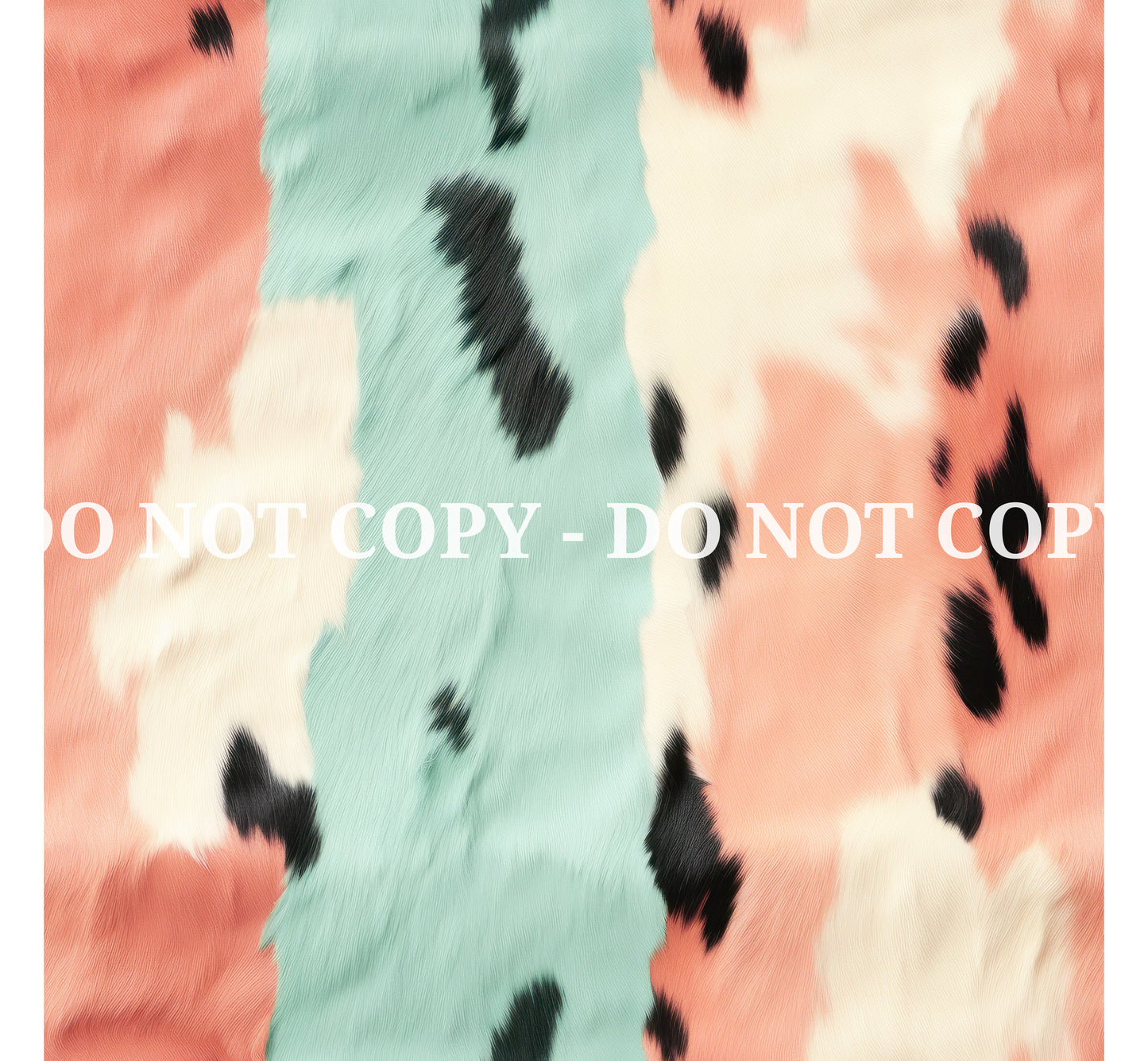 PEACH AND MINT COWHIDE - MULTIPLE VARIATIONS