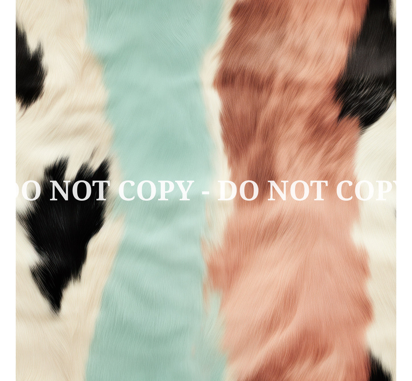 PEACH AND MINT COWHIDE - MULTIPLE VARIATIONS