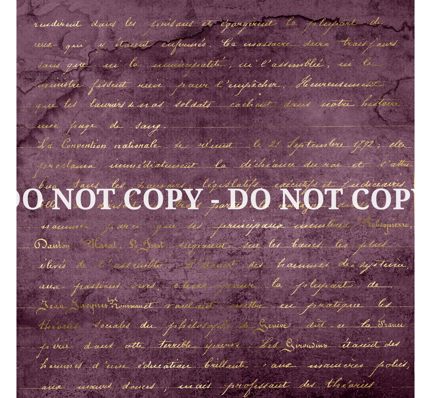 DISTRESSED PURPLE AND GOLD