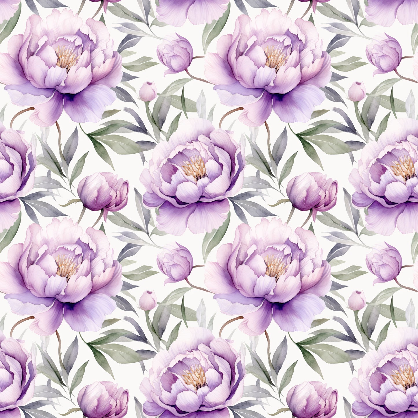 WATERCOLOR PURPLE PEONY PATTERN VINYL - MULTIPLE VARIATIONS
