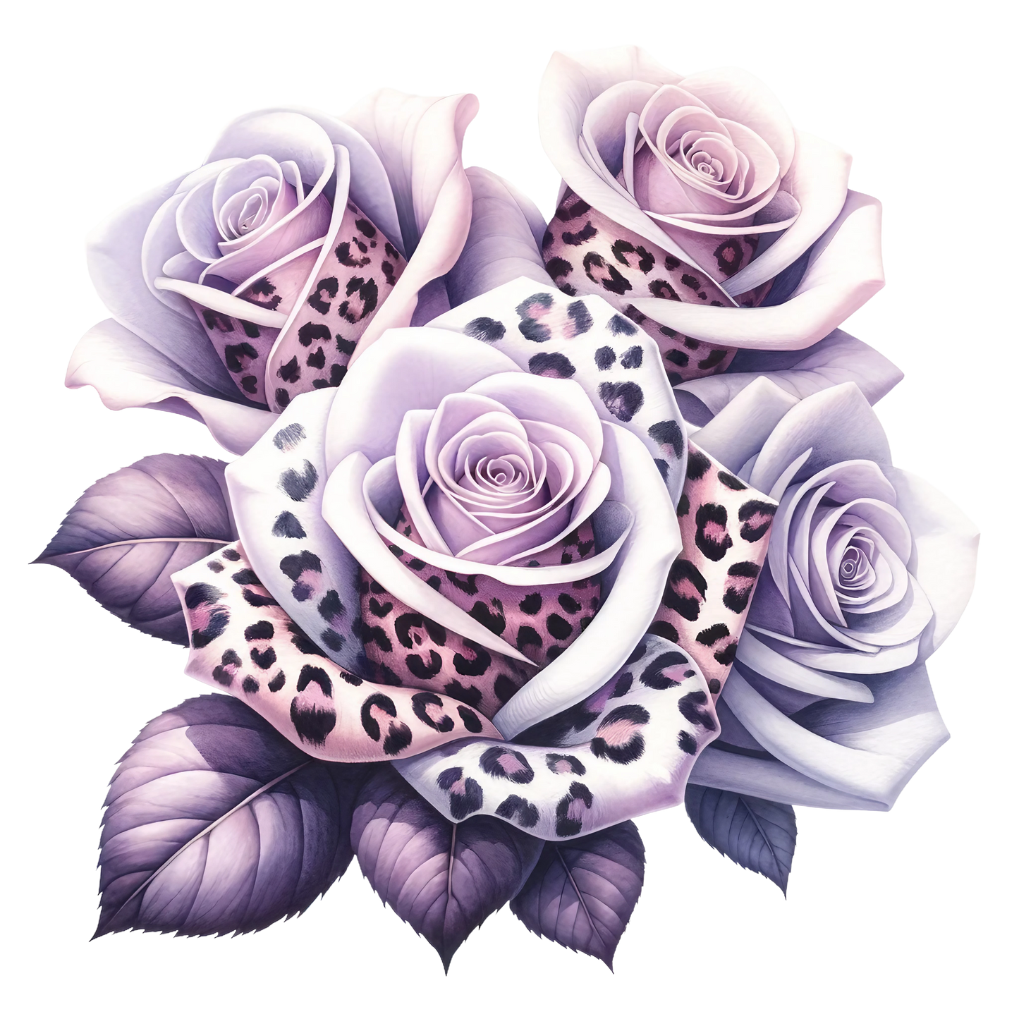 ANIMAL PRINT ROSES - Decals