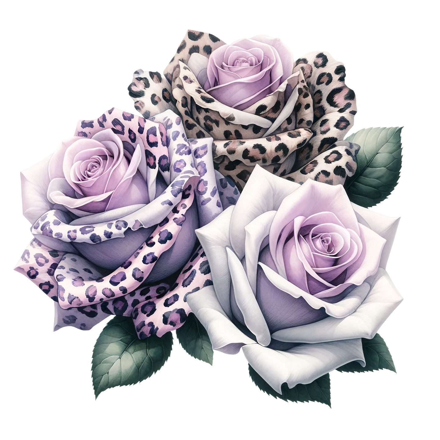 ANIMAL PRINT ROSES - Decals