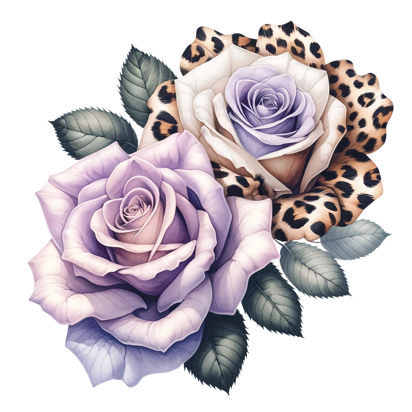 ANIMAL PRINT ROSES - Decals