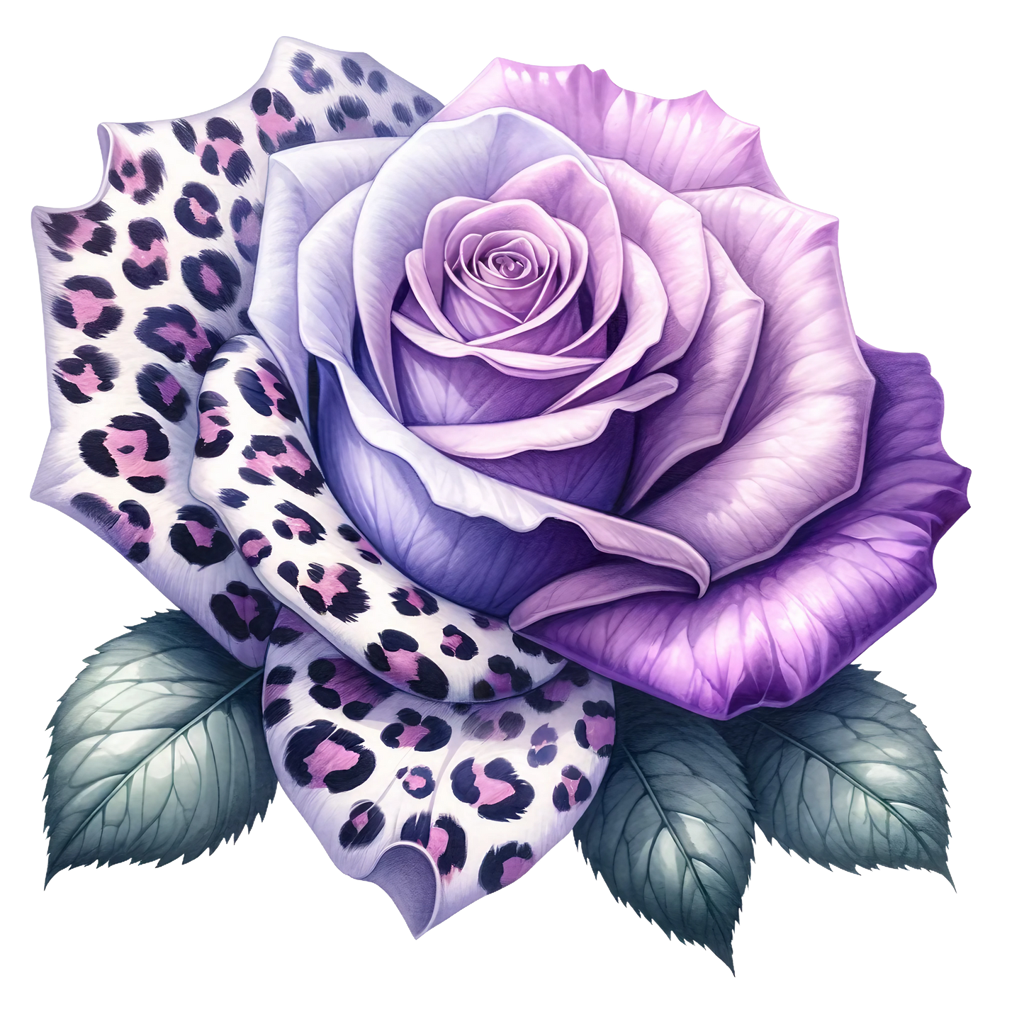 ANIMAL PRINT ROSES - Decals