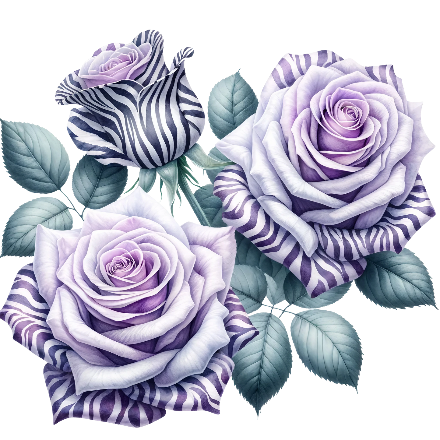 ANIMAL PRINT ROSES - Decals