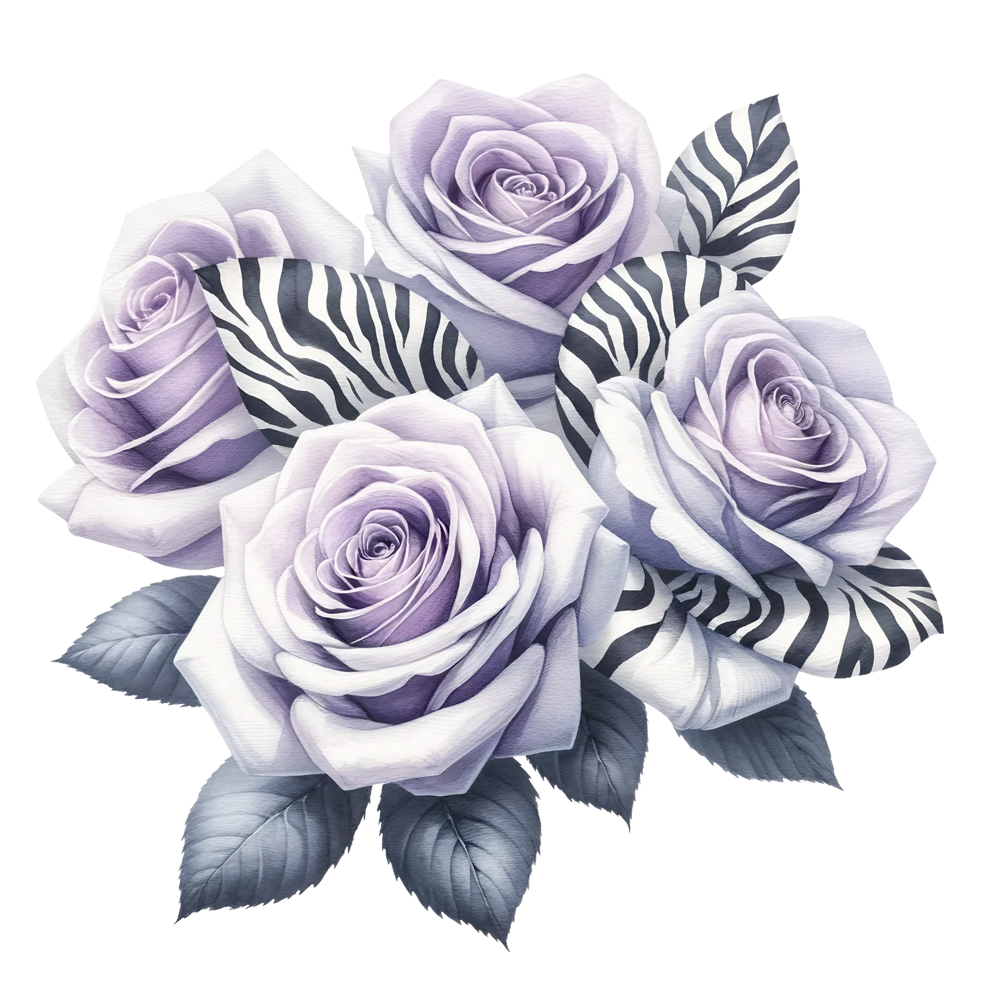 ANIMAL PRINT ROSES - Decals
