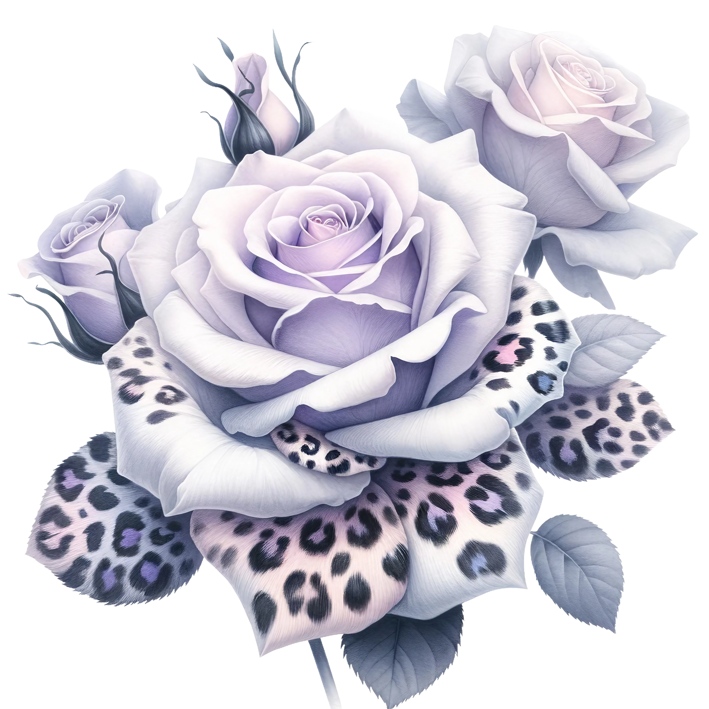 ANIMAL PRINT ROSES - Decals
