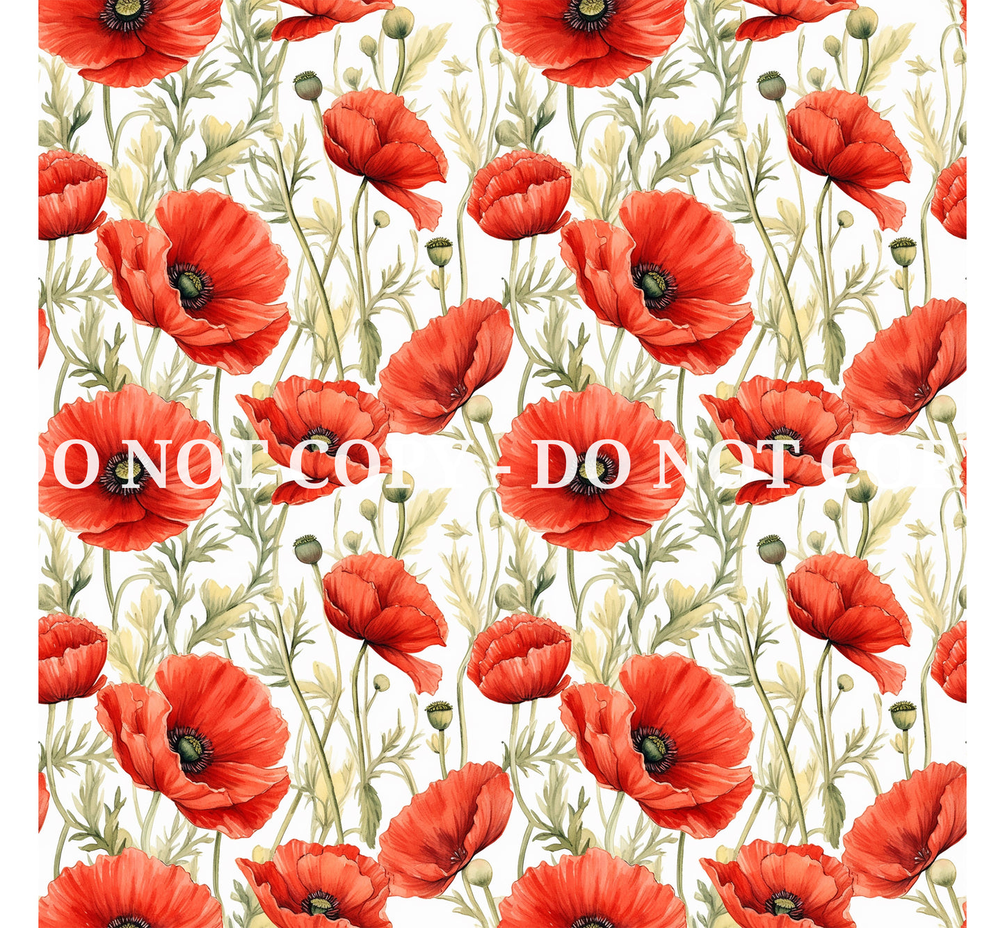 POPPY FIELDS PATTERN VINYL - MULTIPLE VARIATIONS