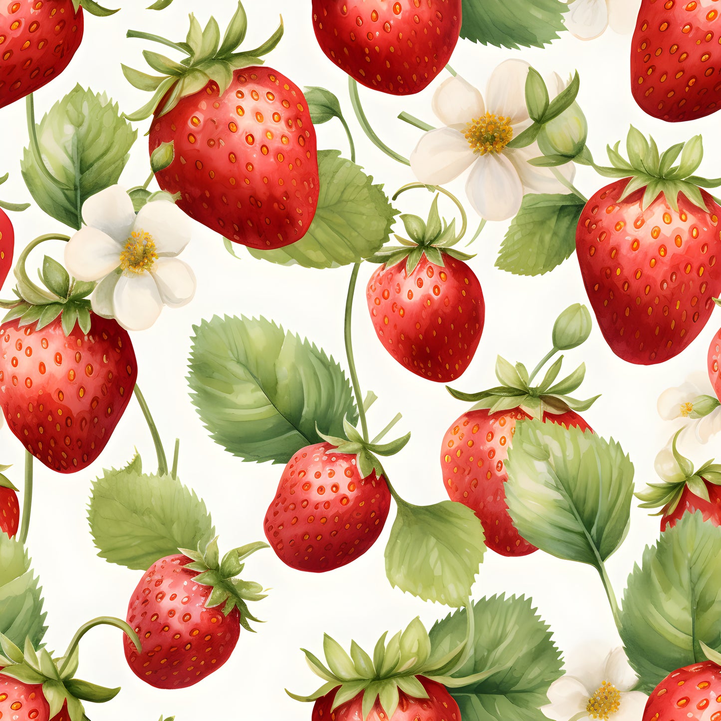 WATERCOLOR STRAWBERRIES VINYL - MULTIPLE VARIATIONS
