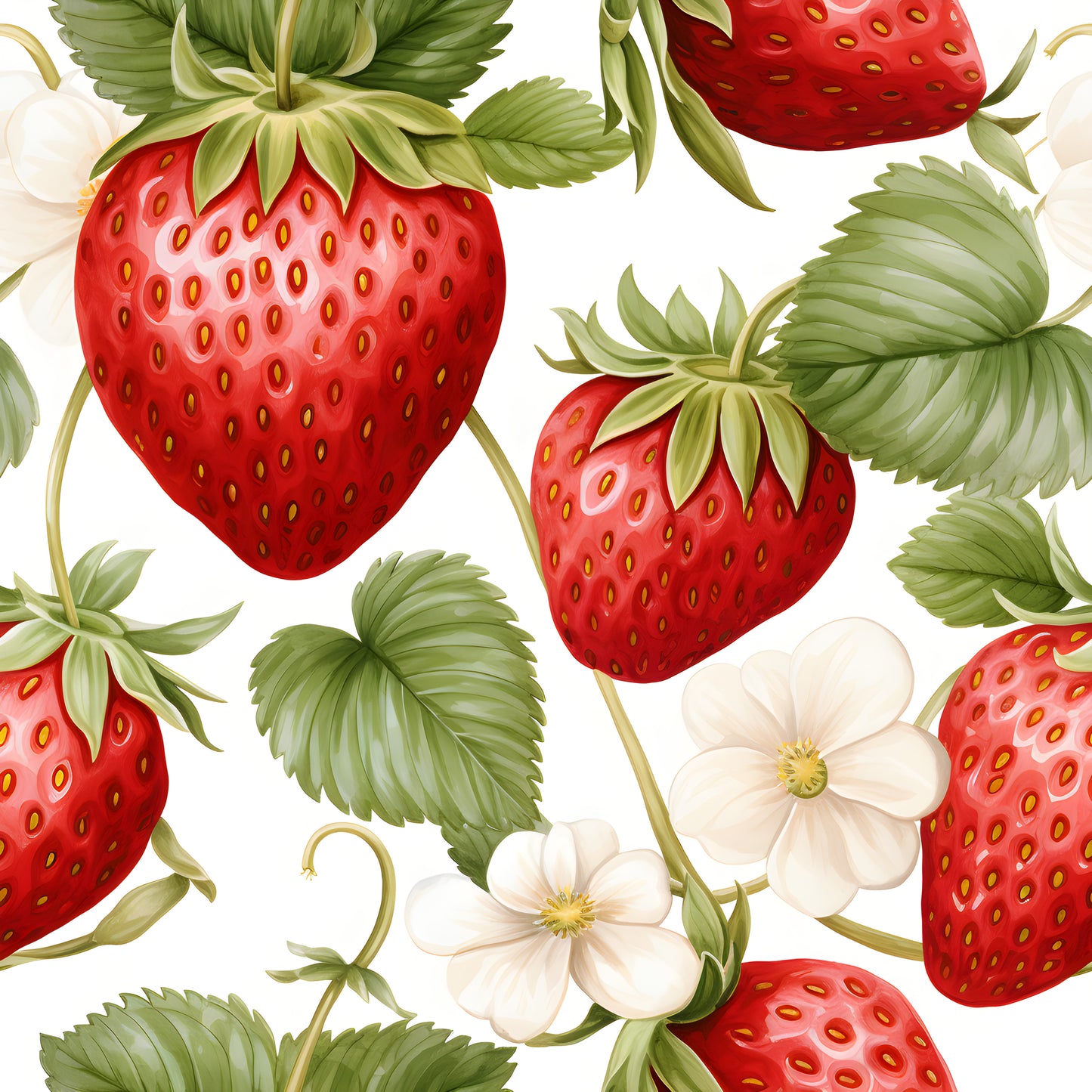 WATERCOLOR STRAWBERRIES VINYL - MULTIPLE VARIATIONS