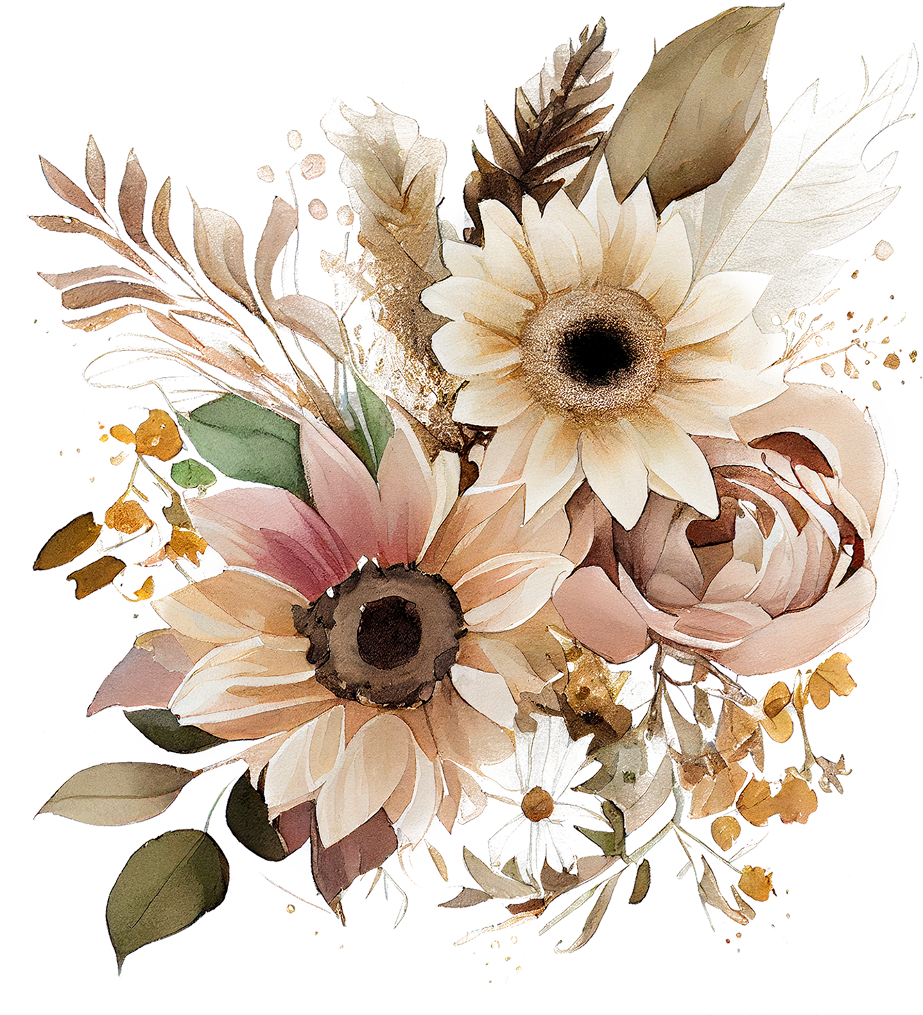 Watercolor Western Boho - White Cast Decals