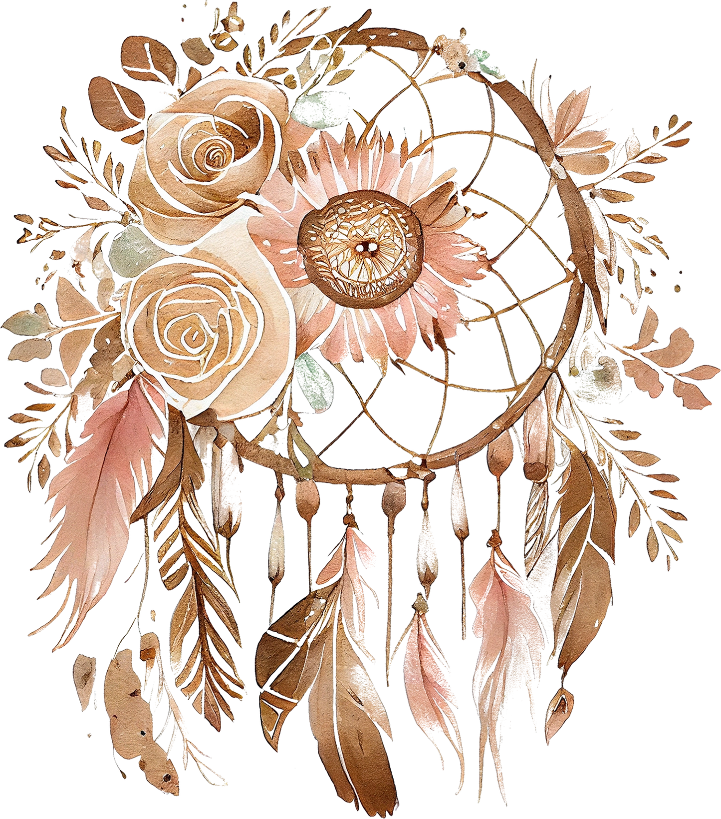 Watercolor Western Boho - White Cast Decals
