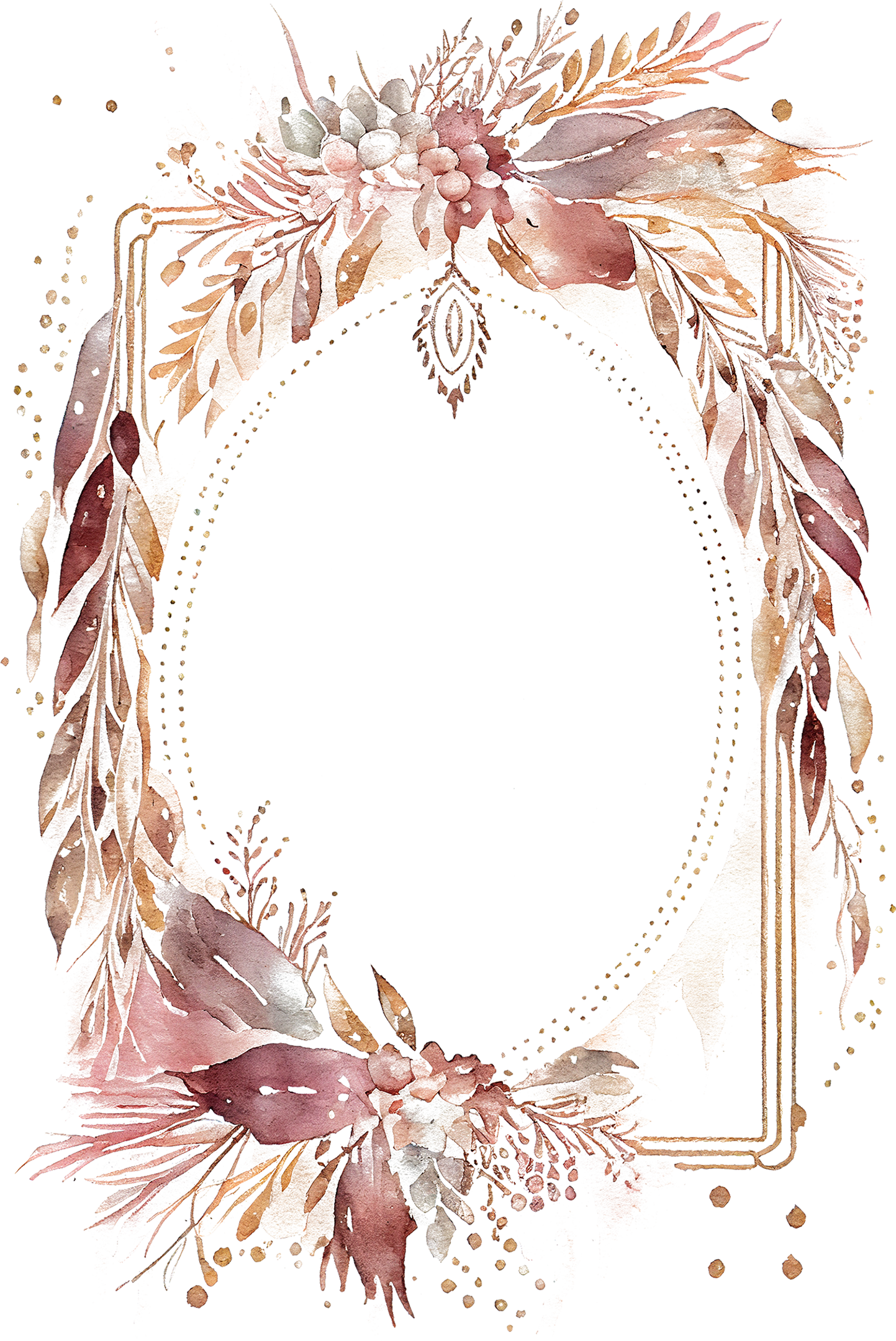 Watercolor Western Boho - White Cast Decals