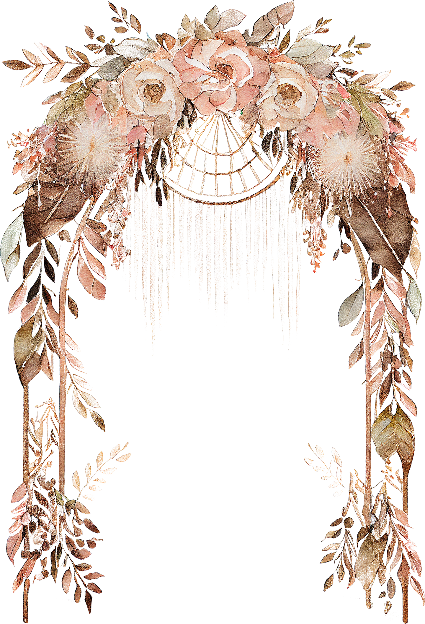 Watercolor Western Boho - White Cast Decals