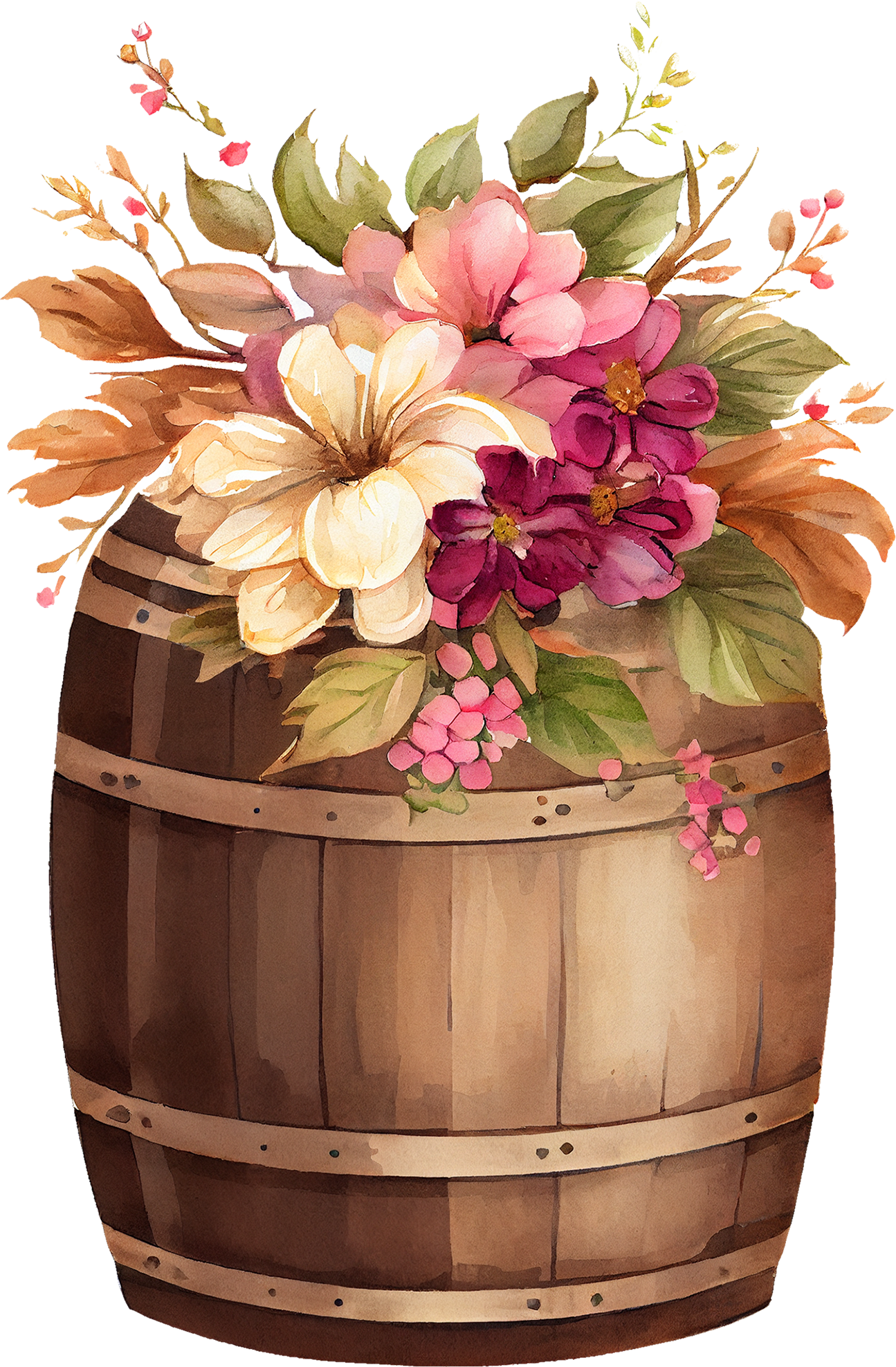Watercolor Western Boho - White Cast Decals