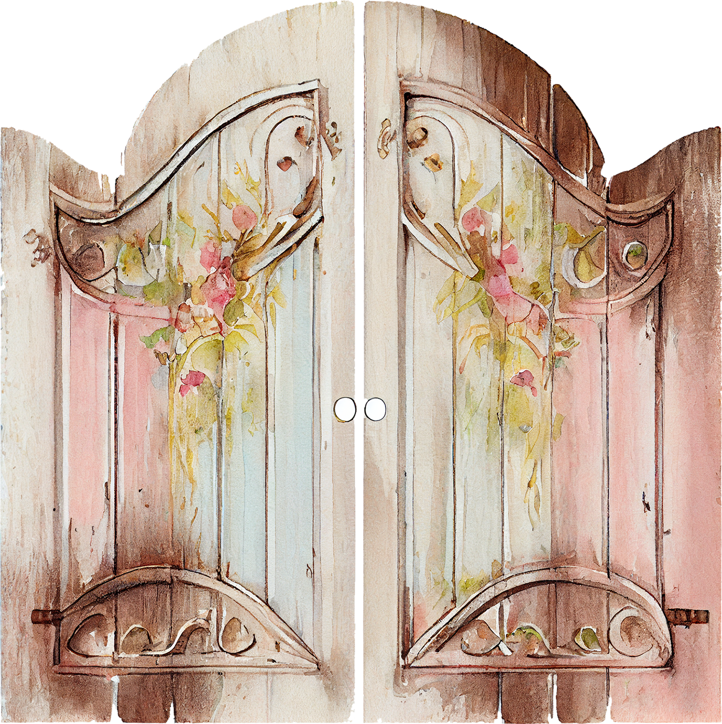 Watercolor Western Boho - White Cast Decals