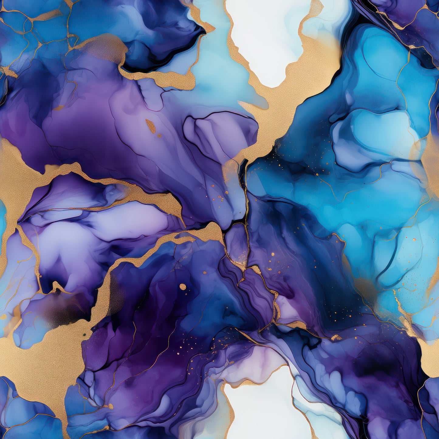 PURPLE AND BLUE FLORAL ALCOHOL INK VINYL - MULTIPLE VARIATIONS