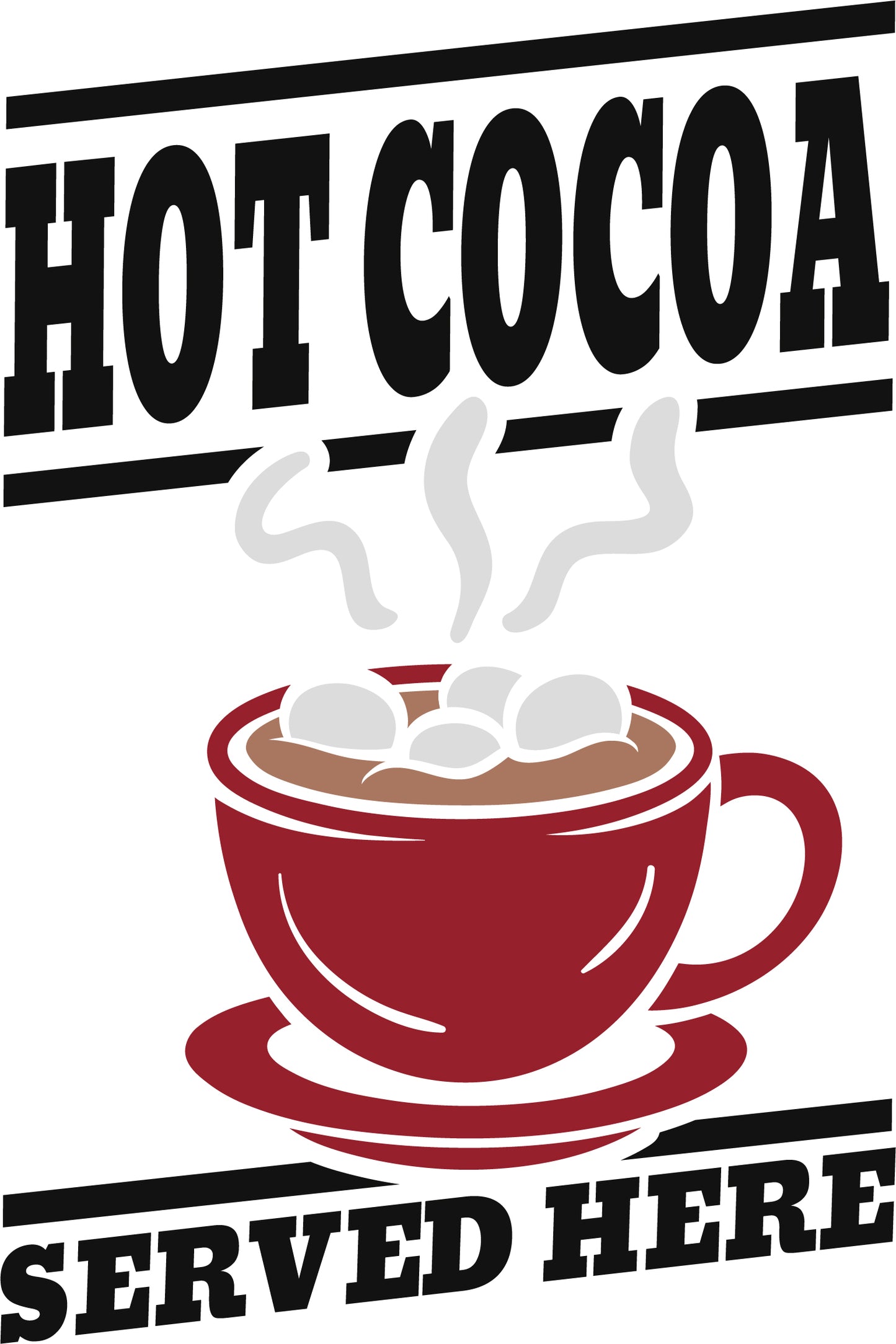 HOT CHOCOLATE- MULTIPLE VARIATIONS - WHITE CAST DECALS