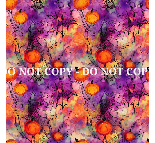 ALCOHOL INK HALLOWEEN PATTERN VINYL - MULTIPLE VARIATIONS