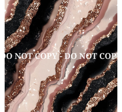 BLACK AND BLUSH GLAM AGATE PATTERN VINYL - MULTIPLE VARIATIONS