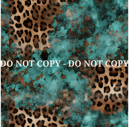 TURQUOISE LEOPARD PATTERN VINYL - MULTIPLE VARIATIONS