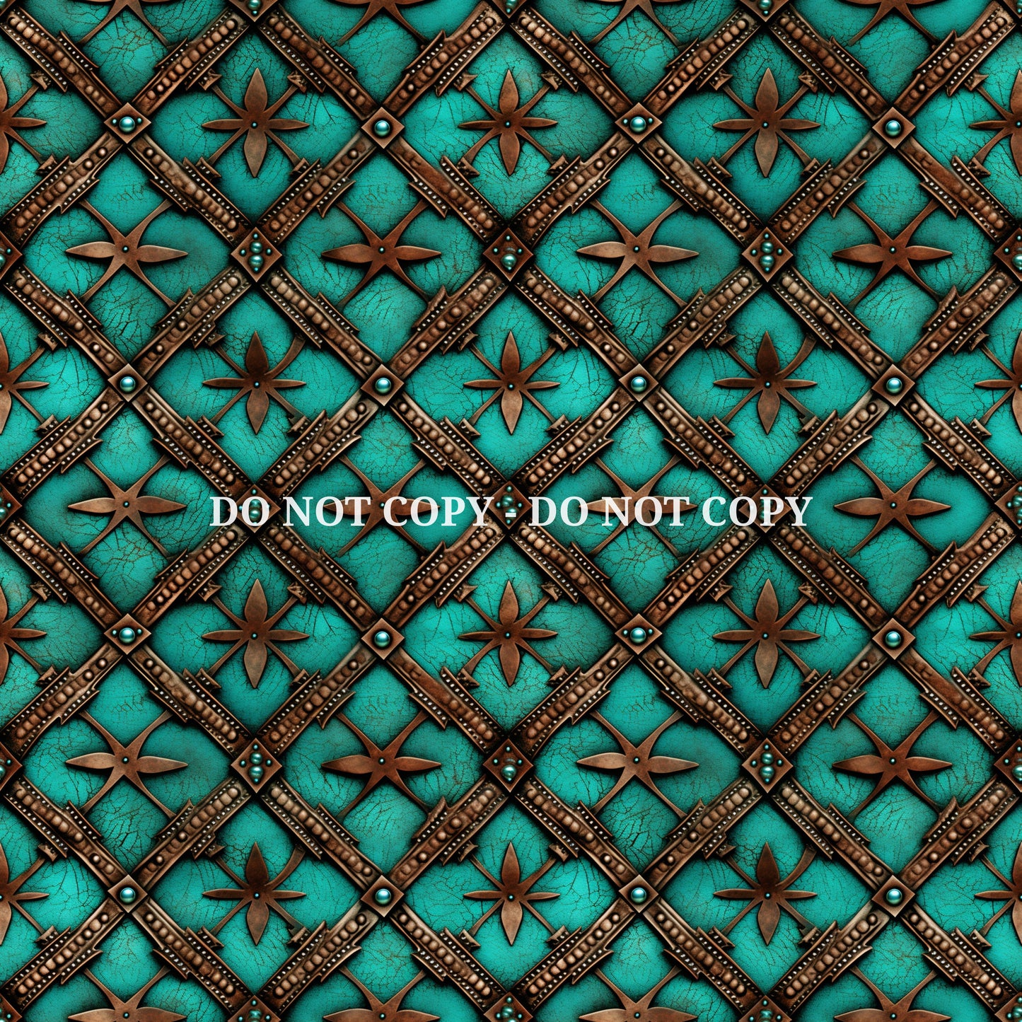 TURQUOISE COWGIRL TEXTURE PATTERN VINYL - MULTIPLE VARIATIONS