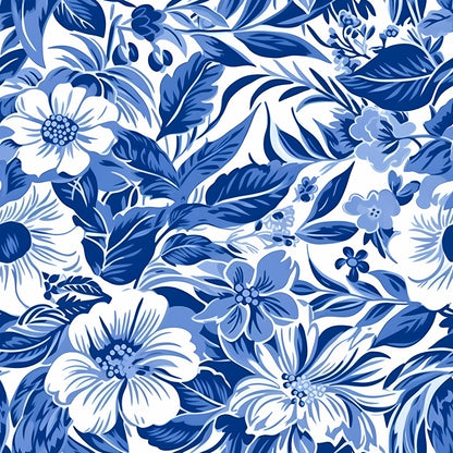 PREPPY WHITE AND BLUE FLORAL - MULTIPLE VARIATIONS
