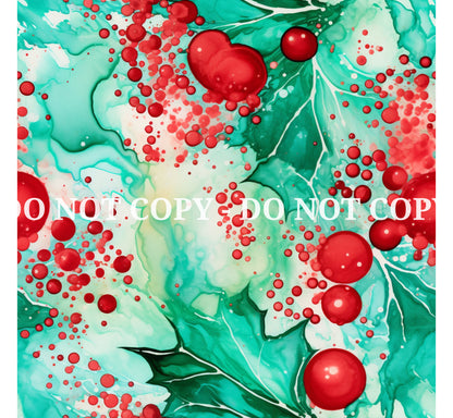 CHRISTMAS INK PATTERN VINYL - MULTIPLE VARIATIONS