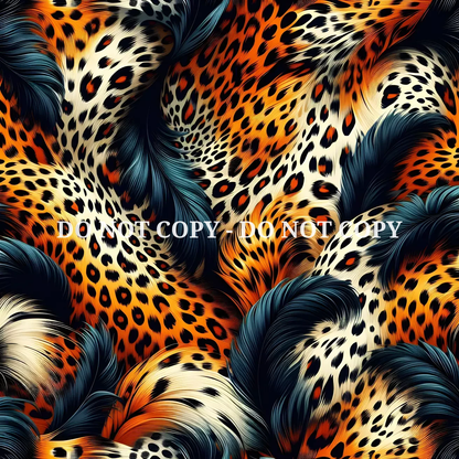 FEATHER LEOPARD PATTERN VINYL - MULTIPLE VARIATIONS - ELLIES CRAFTY CO DESIGN (Copy)