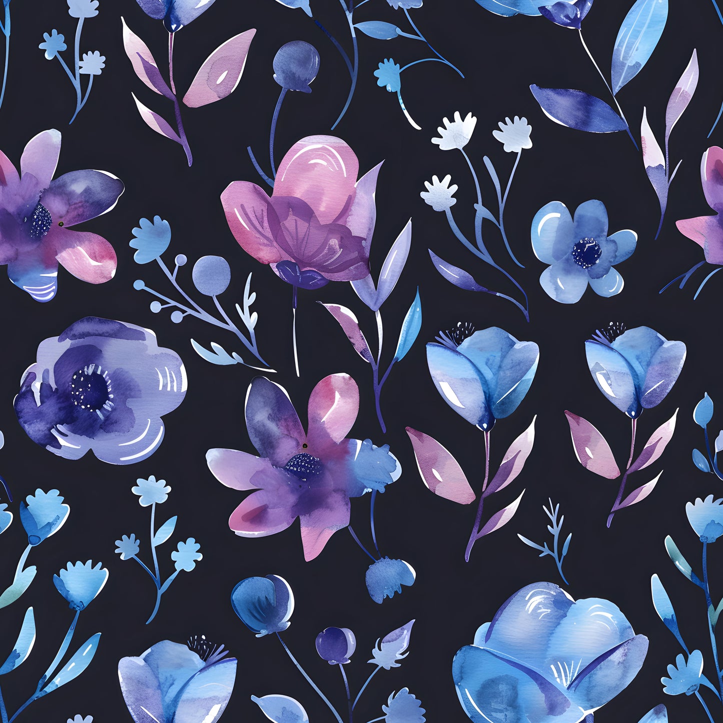 BLUE AND PURPLE FLOWERS - MULTIPLE VARIATIONS