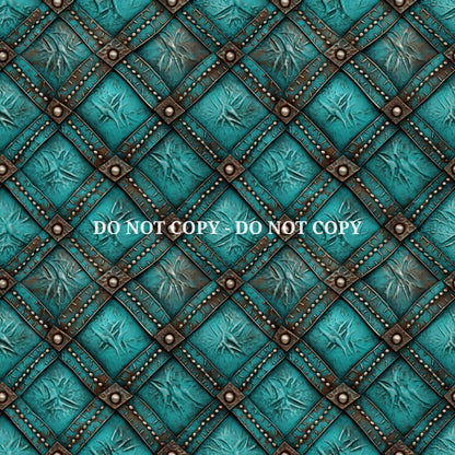 TURQUOISE COWGIRL TEXTURE PATTERN VINYL - MULTIPLE VARIATIONS