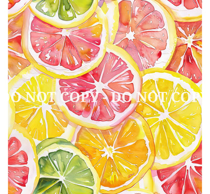 SLICES OF CITRUS PATTERN VINYL - MULTIPLE VARIATIONS