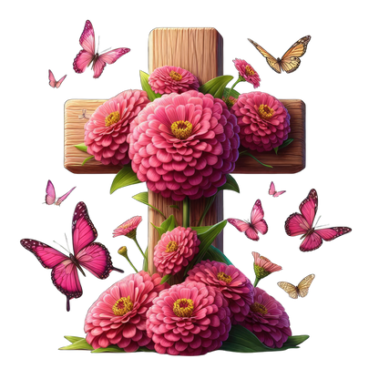 FLORAL CROSS - Decals