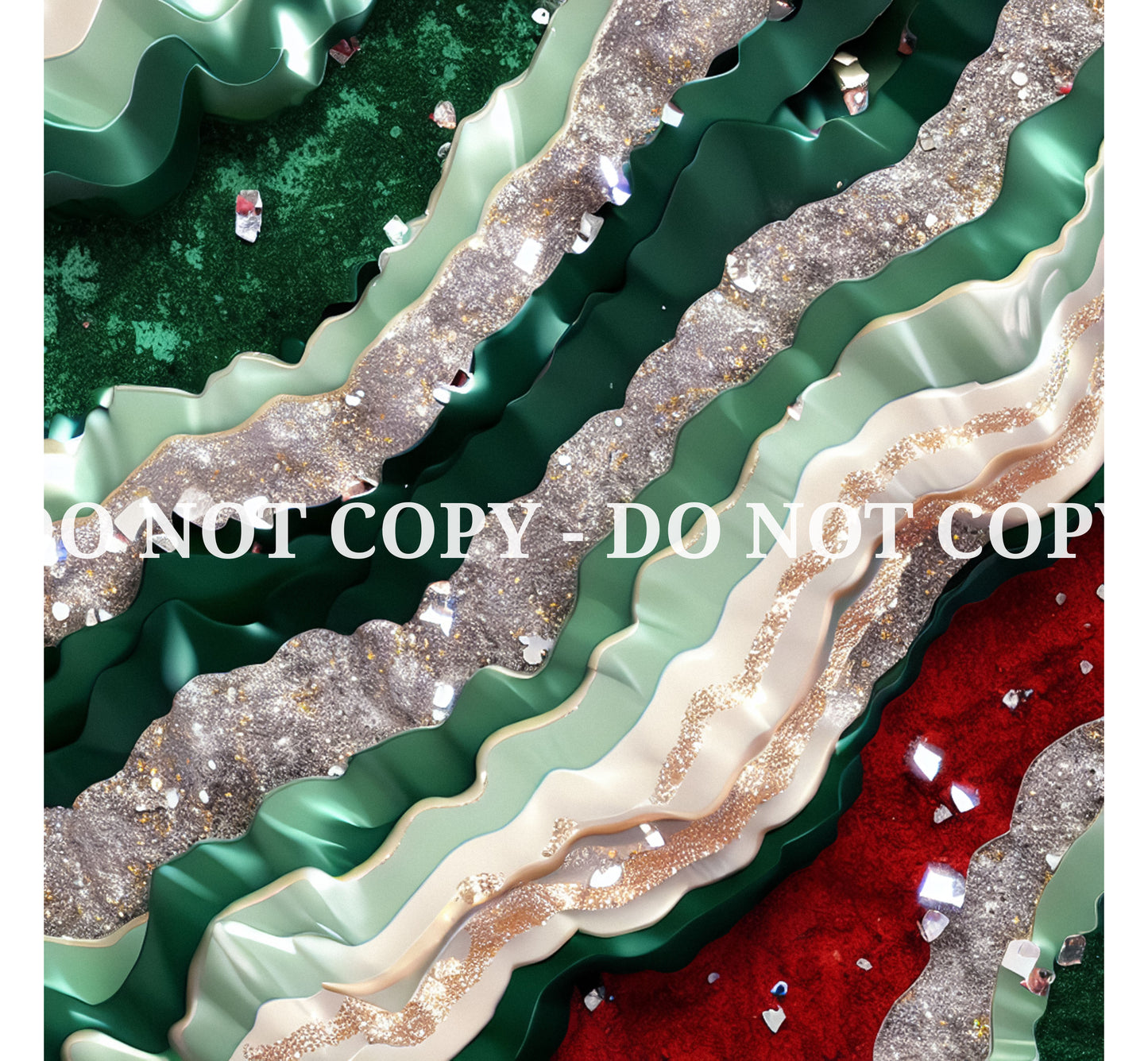 CHRISTMAS GLAM AGATE PATTERN VINYL - MULTIPLE VARIATIONS