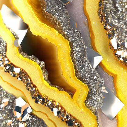 YELLOW GLAM AGATE PATTERN VINYL - MULTIPLE VARIATIONS