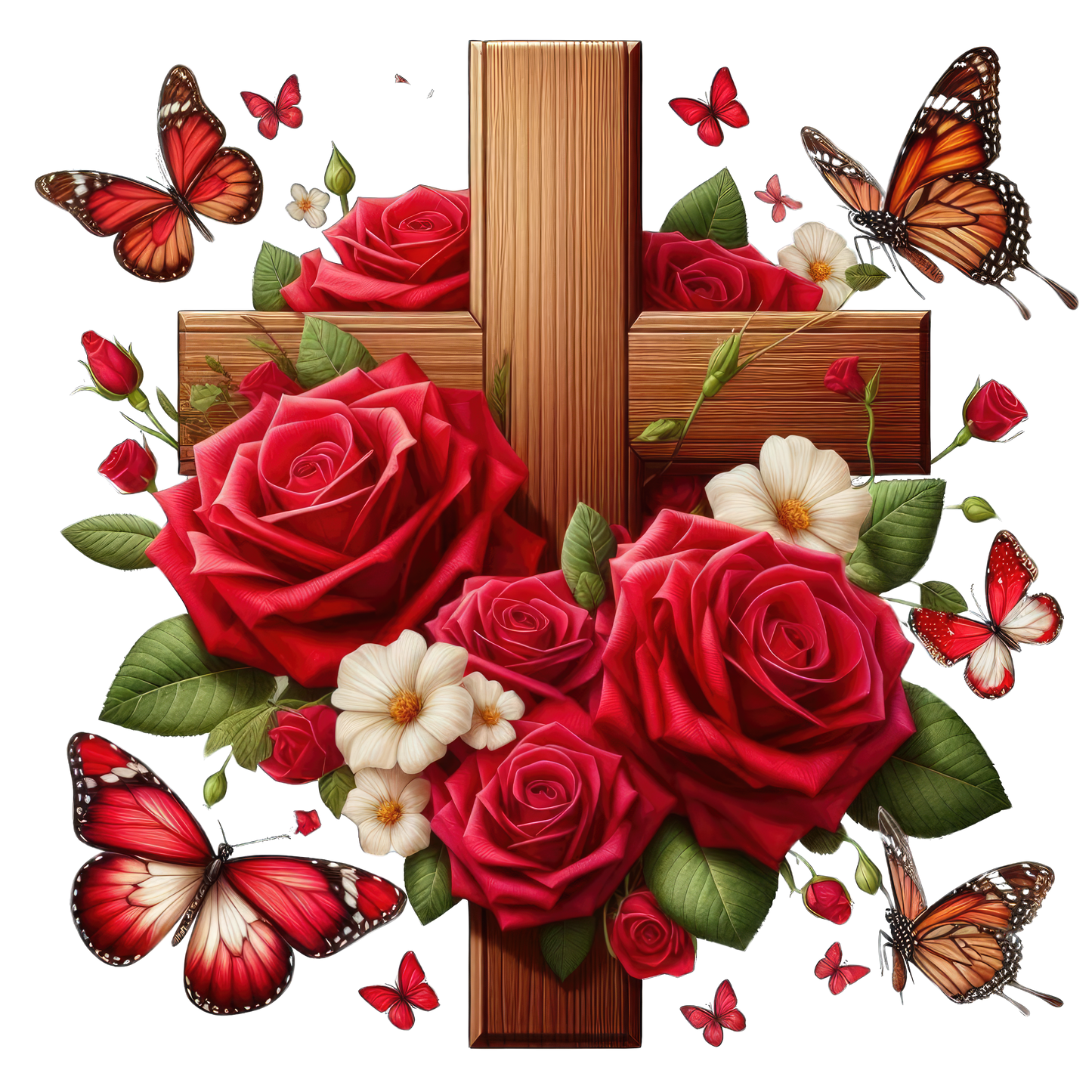 FLORAL CROSS - Decals