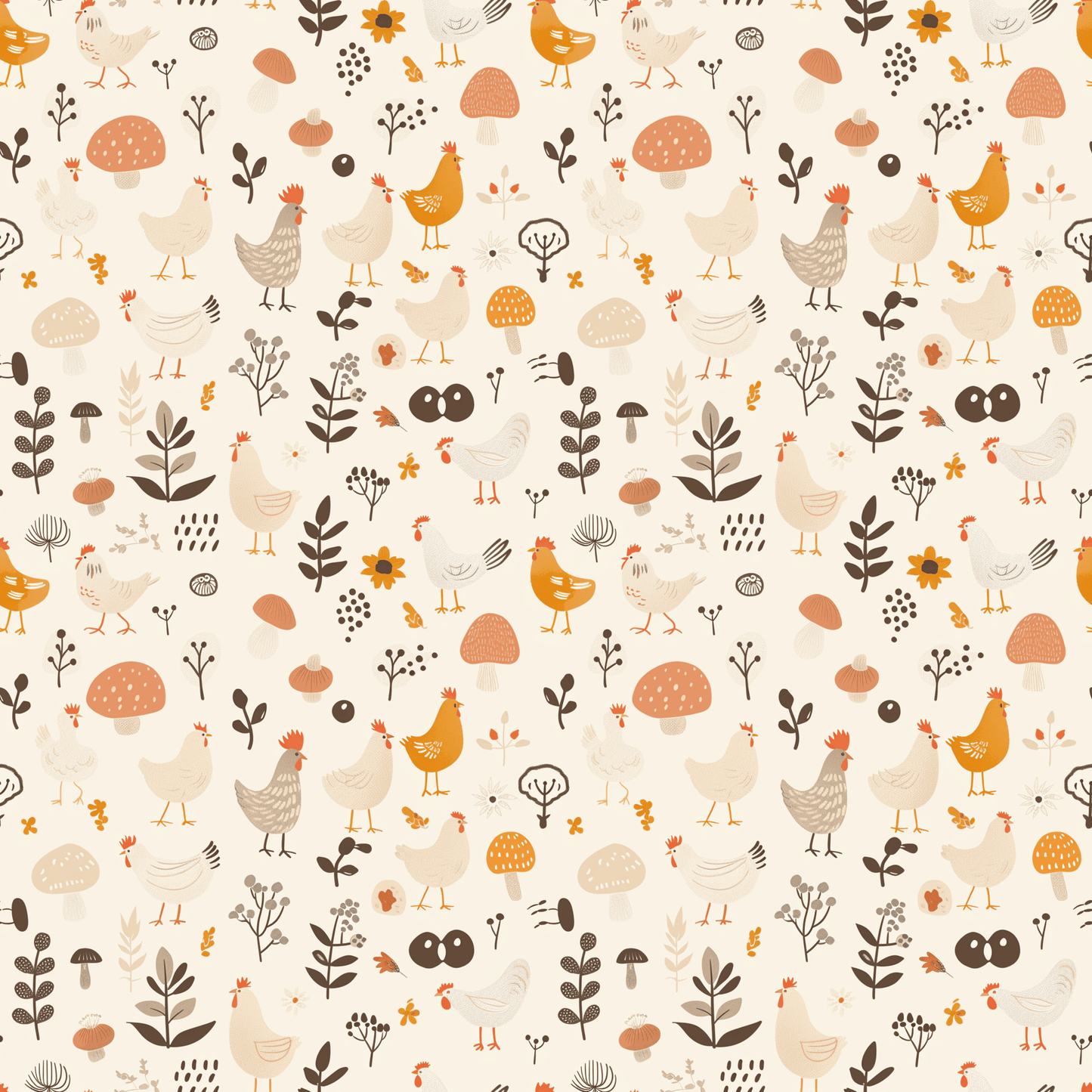 FARM CHICKENS PATTERN VINYL - MULTIPLE VARIATIONS