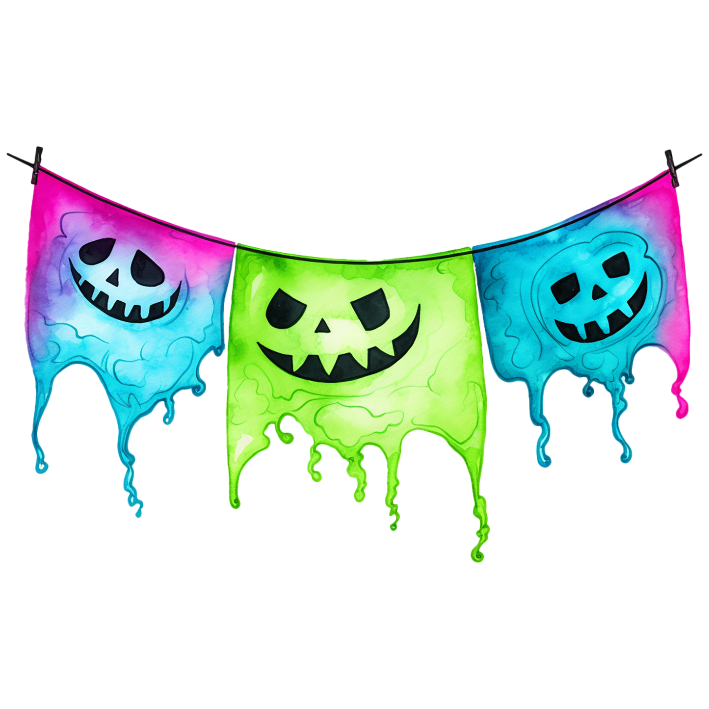 CUTE NEON HALLOWEEN - Decals