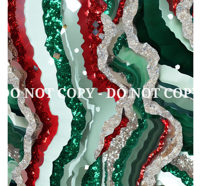 CHRISTMAS GLAM AGATE PATTERN VINYL - MULTIPLE VARIATIONS