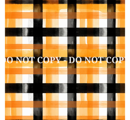 HALLOWEEN PLAID PATTERN VINYL - MULTIPLE VARIATIONS