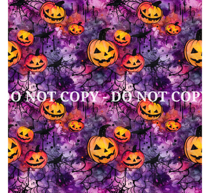 ALCOHOL INK HALLOWEEN PATTERN VINYL - MULTIPLE VARIATIONS