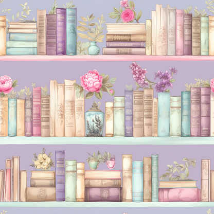 BOOKS PATTERN VINYL - MULTIPLE VARIATIONS