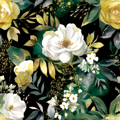 GREEN FLORAL PAINT - MULTIPLE VARIATIONS