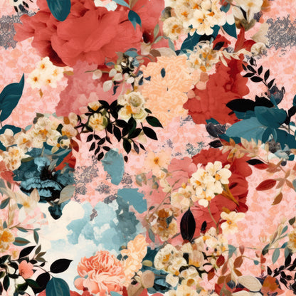 ABSTRACT FLORAL PATTERN VINYL - MULTIPLE VARIATIONS