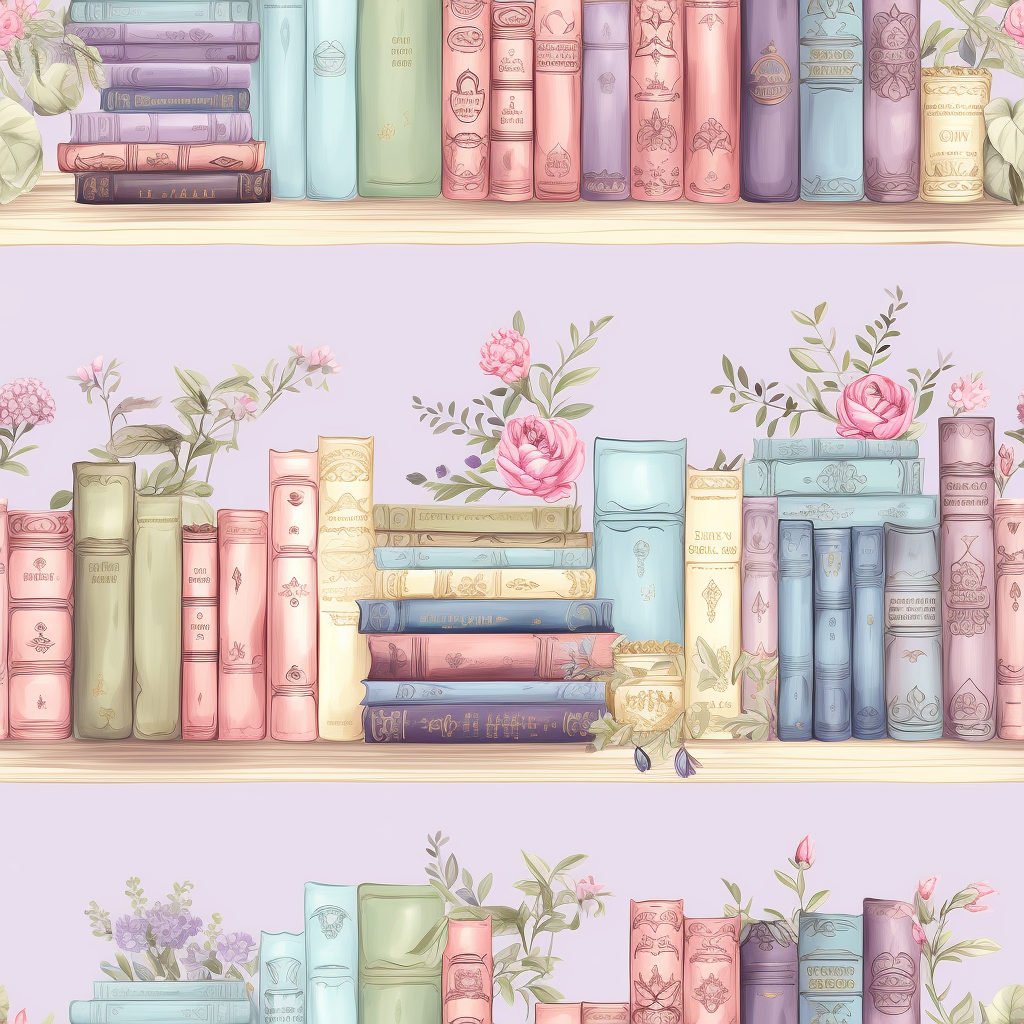 BOOKS PATTERN VINYL - MULTIPLE VARIATIONS